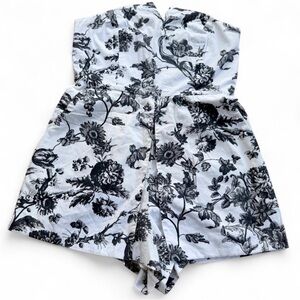 Floral Strapless Romper